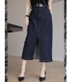 Джинсовая юбка-стрейч с необработанными деталями и джинсовая юбка с р