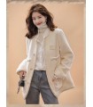 Lapel woolen coat Women's new winter windbreaker coat 