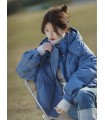 Loose stand-up collar down jacket new style thin and lazy top 