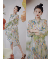 Blooming Wealthy Printed Series Loose Fashion Dress 