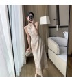 Exquisite figure-flattering sleeveless long dress