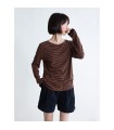 Striped round neck bottoming long-sleeved T-shirt 